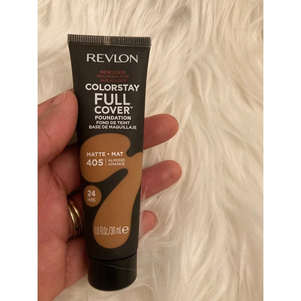 Revlon ColorStay Full Cover Foundation 405 Almond Matte 1oz Good New 24HR